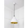 Smooth Brass Brindley Pendant in Flock