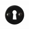 Round Uncovered Escutcheon - Flat Black