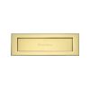 Heritage Brass Letterplate 12" x 4" Polished Brass finish