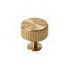 Lines Radio Knob  - Satin Brass