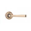 Polished Bronze Avon Round Lever on Rose Set (Art Deco)