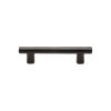 Black Iron Rustic Cabinet Pull Round Bar Design 96mm CTC