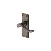 Heritage Brass Door Handle Lever Latch Bedford Short Design Matt Bronze finish