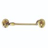 Silent Pattern Cabin Hook - Polished Brass