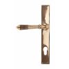 Polished Bronze Reeded Slimline Lever Espag. Lock