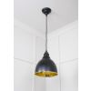 Smooth Brass Brindley Pendant in Elan Black