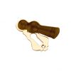 Rosewood Lady Escutcheon Polished Brass