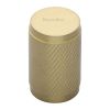 Heritage Brass Cabinet Knob Cylindric Knurled Design 21mm Satin Brass finish