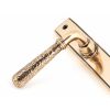 Polished Bronze Hammered Newbury Slimline Espag. Lock Set