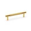 Alexander & Wilks - Brunel Knurled T-Bar Cupboard Handle - Satin Brass PVD - Centres 96mm