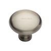 Heritage Brass Cabinet Knob Victorian Round Design 38mm Satin Nickel finish