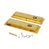 Polished Brass 175mm Plain Rectangular Pull - Privacy Set