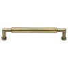 Heritage Brass Cabinet Pull Bauhaus Round Design 254mm CTC Antique Brass Finish