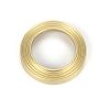 Satin Brass Round Euro Escutcheon (Beehive)