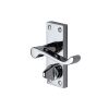 Heritage Brass Door Handle for Privacy Set Builders' Range Polished Chrome finish