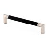 Wooden Cabinet Pull Handle Angle Design 192mm Black Ash Finish