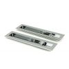 Polished Chrome 250mm Plain Rectangular Pull - Privacy Set