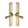 Heritage Brass Multi-Point Door Handle Lever Lock Colonial LH Design Satin Brass finish