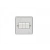 Eurolite Stainless Steel 3 Gang Switch Satin Stainless Steel