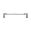 Heritage Brass Cabinet Pull Bauhaus Round Design 152mm CTC Satin Chrome Finish