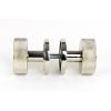 Polished Nickel Brompton Mortice/Rim Knob Set (Art Deco)