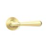 Satin Brass Newbury Lever on Rose Set (Beehive)