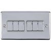 Eurolite Enhance Decorative 6 Gang Switch Polished Chrome