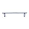 Heritage Brass Door Pull Handle&nbsp;Round Bar Design 336mm Polished Chrome Finish