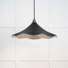 Smooth Nickel Flora Pendant in Elan Black