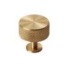 Knurled Radio Knob - Satin Brass