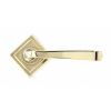 Aged Brass Avon Round Lever on Rose Set (Square) - Unsprung