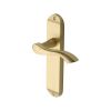 Heritage Brass Door Handle Lever Latch Algarve Design Satin Brass finish