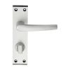 Aluminium Mial Lever On Bathroom / Privacy Backplate - Satin Anodised Aluminium