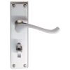 Victorian Scroll Lever On Wc Backplate - Satin Chrome