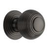 Heritage Brass Cabinet Knob Reeded Design 38mm Matt Bronze finish