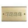 Eurolite Stainless Steel 4 Gang Toggle Switch Satin Brass