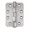 Eclipse PK869 - 102x76x3mm SSS Ball Bearing Radius Corner Hinge Grade 13 - (3 Pack) - Satin Stainless Steel