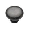 Rustic Dark Bronze Cabinet Knob Round Design 38mm