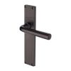 Heritage Brass Octave Reeded Lever Latch Matt Bronze finishUK Design Registration Number 6234528