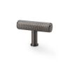 Alexander & Wilks - Crispin Knurled T-bar Cupboard Knob - Dark Bronze PVD - 55mm