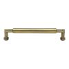 Heritage Brass Cabinet Pull Bauhaus Round Design 203mm CTC Antique Brass Finish