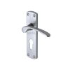 Sorrento Door Handle for Euro Profile Plate Luca Design Satin Chrome finish