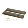 Aged Brass 250mm Plain Rectangular Pull - Privacy Set