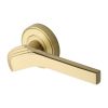 Heritage Brass Door Handle Lever on Rose Tiffany Design Satin Brass Finish