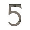 Heritage Brass Numeral 5 Face Fix 51mm (2") Matt Bronze finish