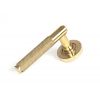 Polished Brass Brompton Lever on Rose Set (Plain)