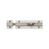 Heritage Brass Door Bolt Straight 4" x 1.25" Satin Nickel finish