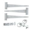 10" 250mm Twist Ring Gate Ironmongery Kit Zinc