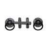 Black Iron Rustic Ring Handle Gate Latch