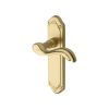 Heritage Brass Door Handle Lever Latch Lisboa Design Satin Brass finish